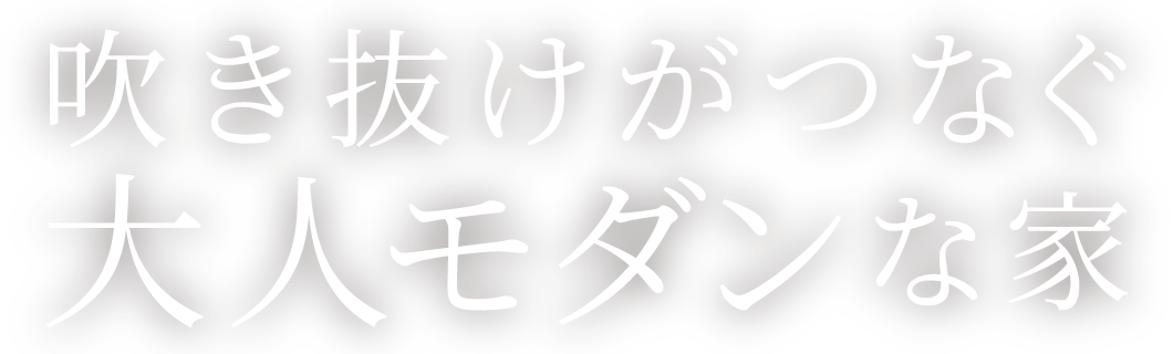 吹き抜けがつなぐ大人モダンな家