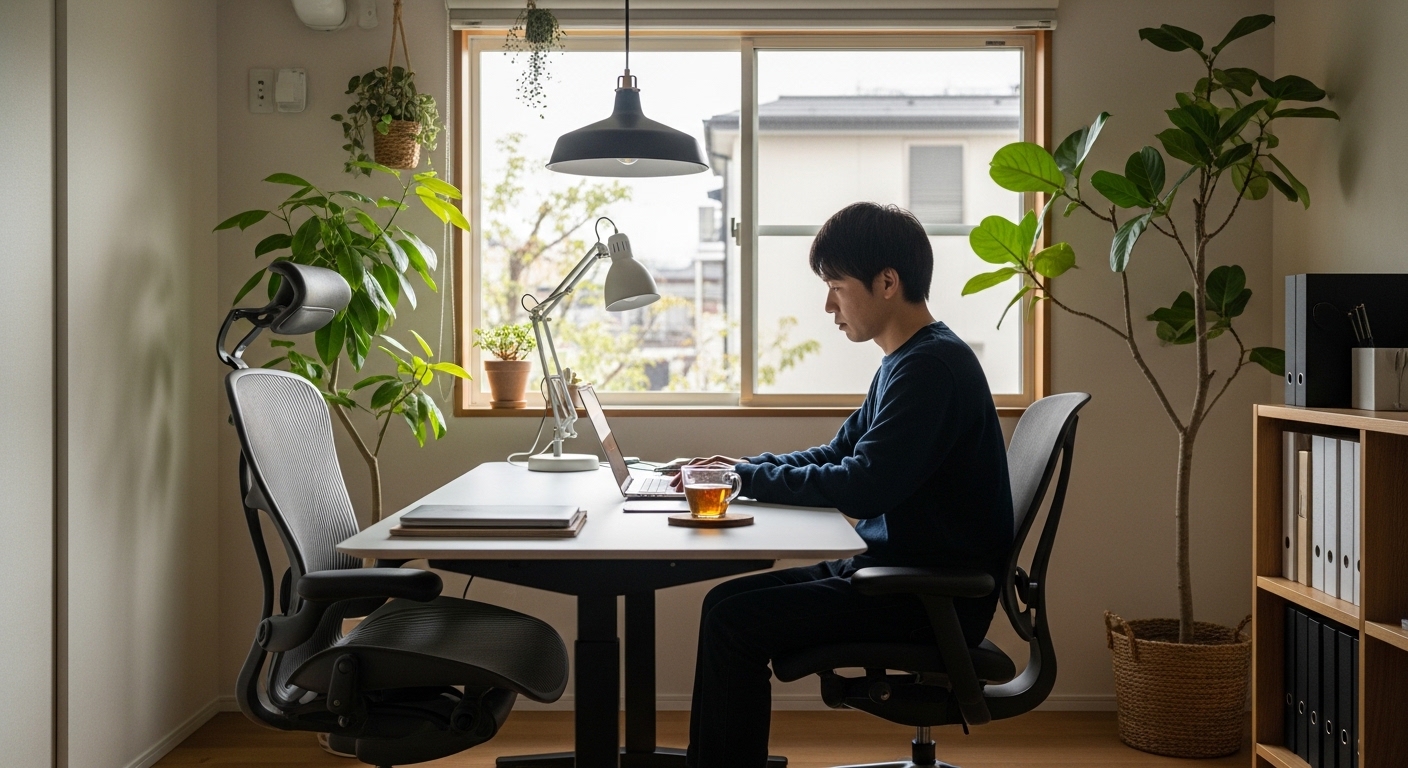 【在宅ワーク 間取り】仕事動線を生活動線から分ける｜専用型・半個室型・多目的型の選び方