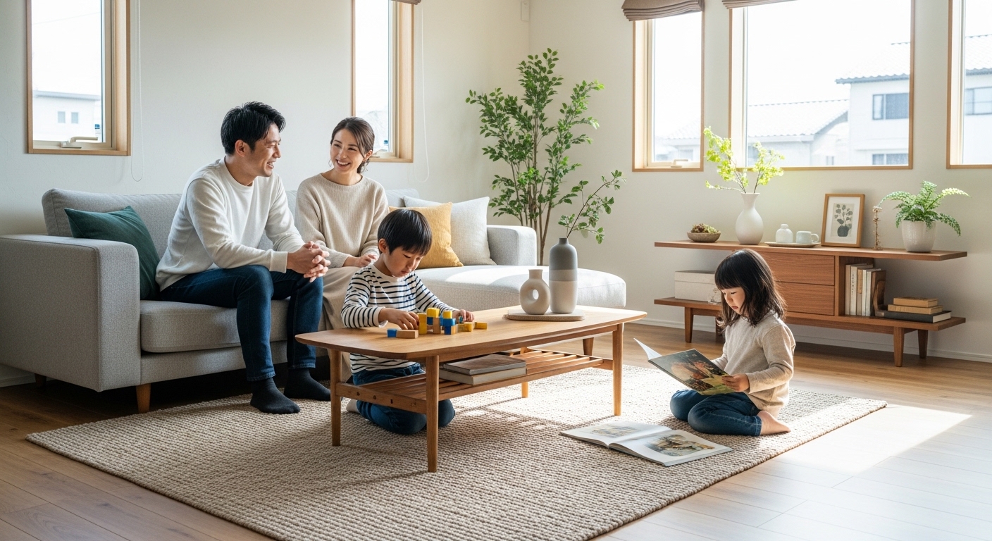 リビングの広さは何畳が正解？家族構成別に見る最適なサイズ感