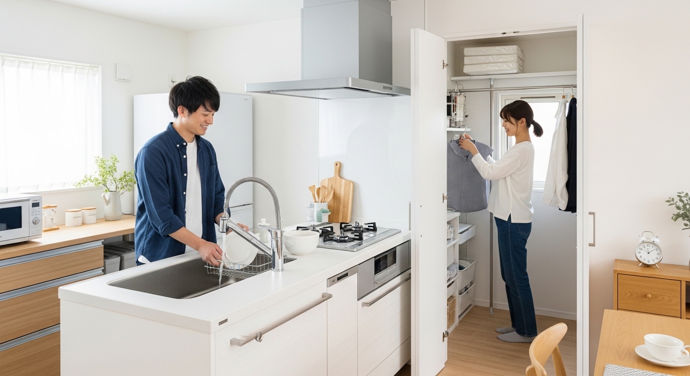 共働き世帯の家づくりで大切なこととは？時短につながる工夫